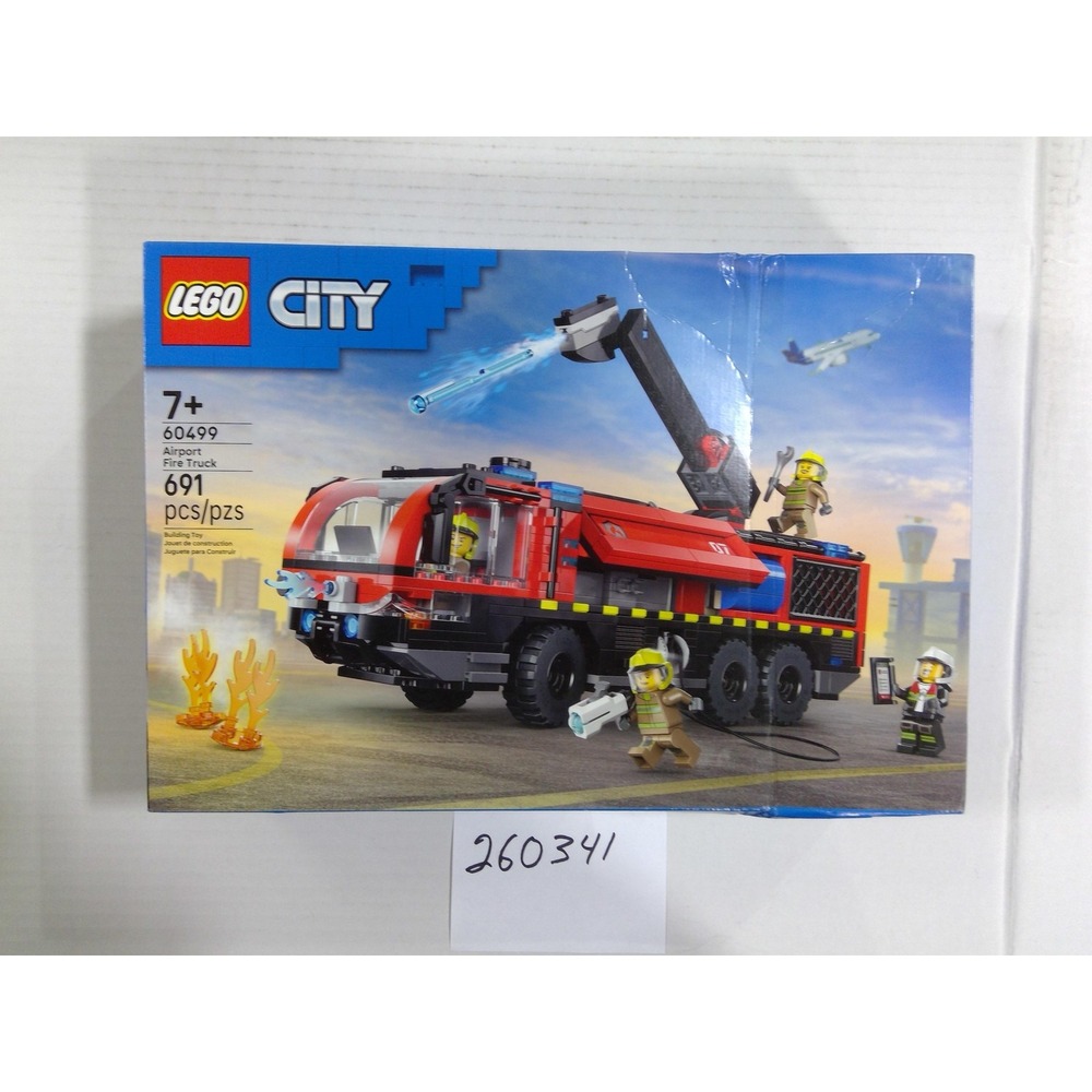 LEGO City 60499 Airport Fire Truck 691 Pieces 7+ Building Toy Set New Sealed